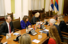 11 March 2019 National Assembly Speaker Maja Gojkovic and US Ambassador to Serbia Kyle Scott